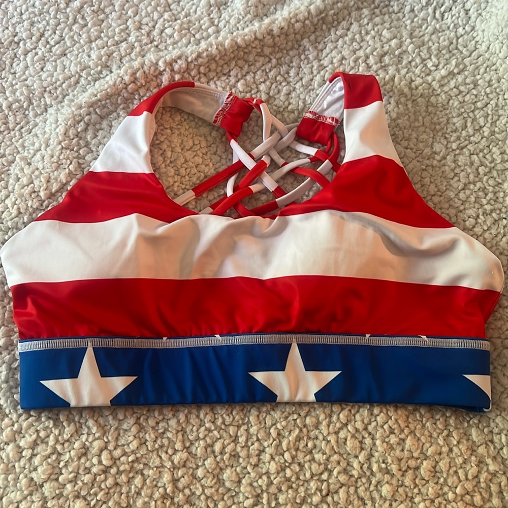 Combat Iron Apparel Co Cross Strap Sports Bra